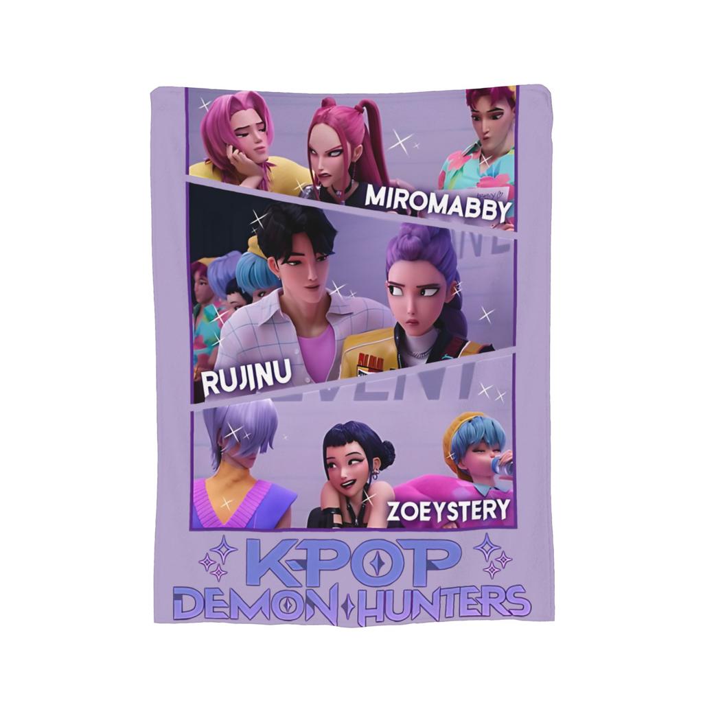 Jinu K-Kpop D-Demon H-Hunters Blanket Cover  Flannel Throw Blankets Summer Air Conditioning Portable Soft Warm Bedsprea,