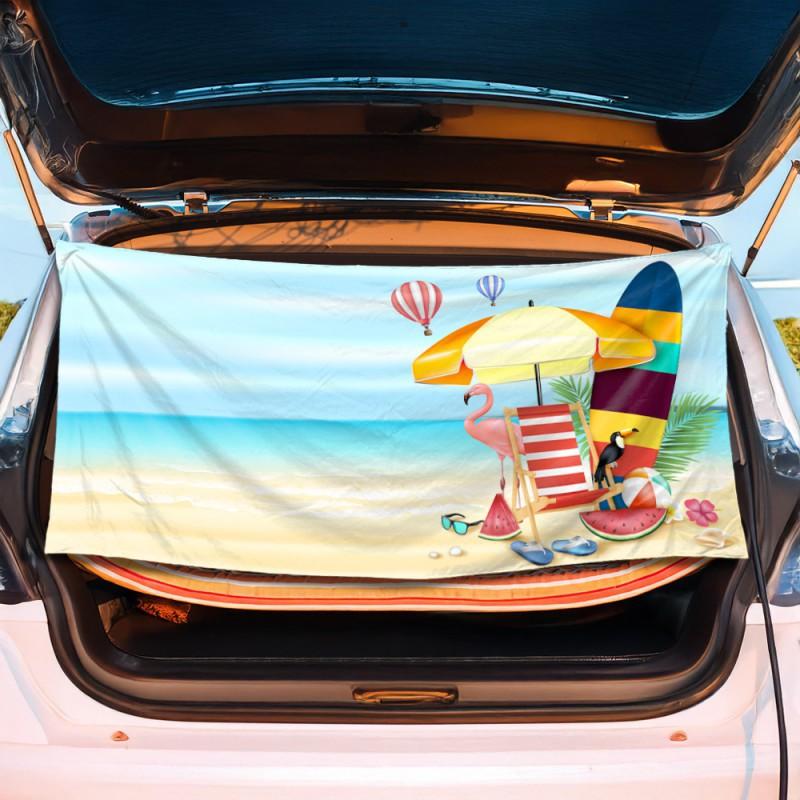 Magnetic Corner Beach Towel Ultrafine Fiber Quick Dry Sandproof Wind Resistant Travel Camping Pool Gym Surfing Outdoor Changing