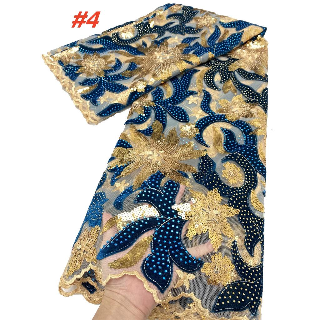 Fashion African Velvet Lace Fabrics 2025 High Quality Women Party Women Embroidery Nigerian French Lace Materials For Wedding