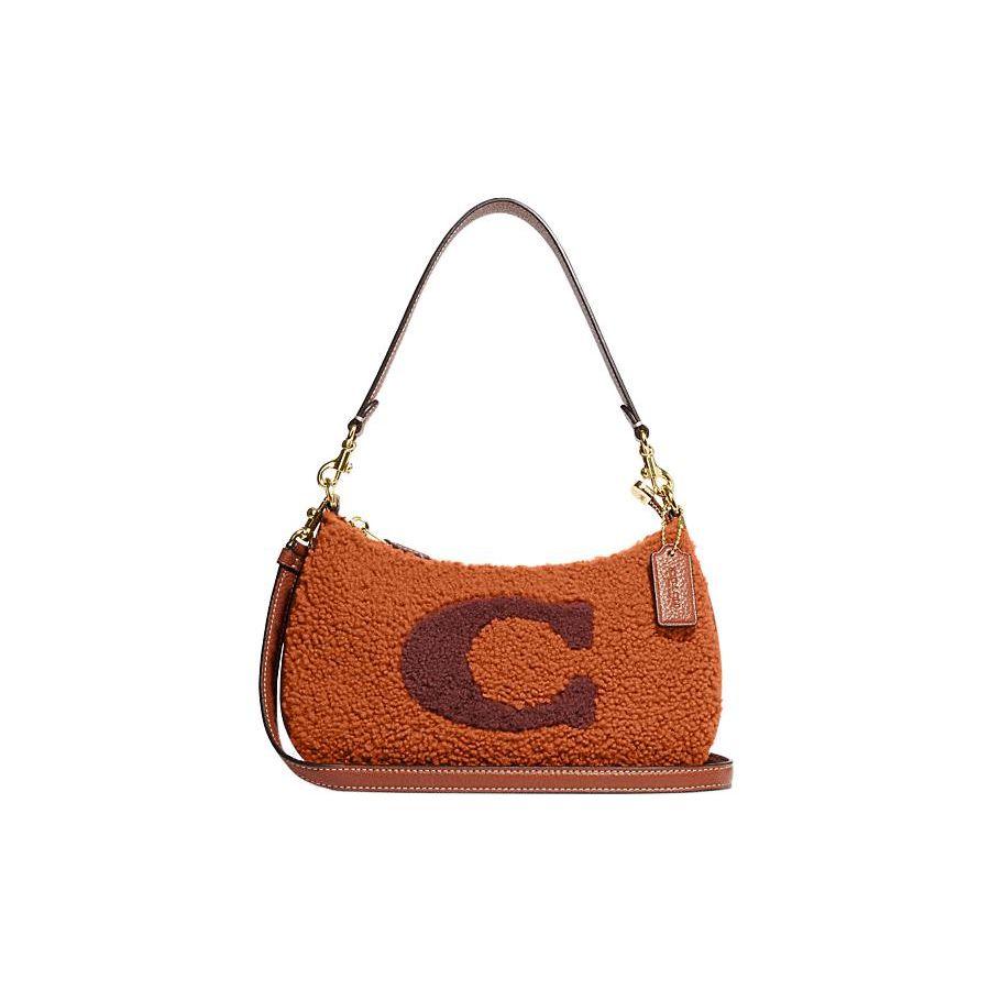 

Coach Teri C Logo Plush Zipper Tote Bag Women handbags Deep-Orange CE557-IMNOA Basic Set (Bag+Dust Bag)