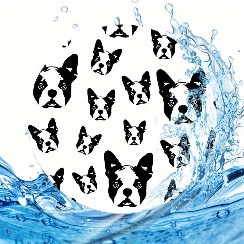 2pcs Boston Terrier Dog  Cup Holder Coasters,  Interior Waterproof Coaster To Keep Your  Cup Holders Clean And  for Easy To Move