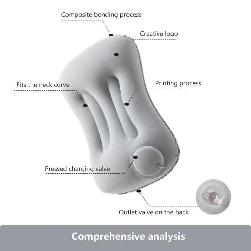 

Travel Camping Inflatable Pillow Portable Ultralight Travel Hiking Air Sleeping Pillow for Neck and Lumbar Support