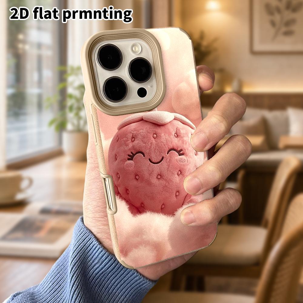 Phone Case: Lambskin 2D Flat Samsung Galaxy A34 A35 M05 M06 S20 S22 S21 FE Plus 5G Protective Case, Strawberry Doll, Christmas and Halloween Gift