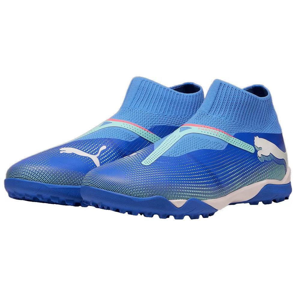 New PUMA FUTURE 7 MATCH MG Multi Ground Artificial Ground Abrasion Resistant Breathable Soccer Shoes Men's Blue White 107930-01