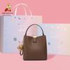 MEXICAN Women's Crossbody Bag, Handbag, Cowhide Shoulder Bag, Bucket Bag, Brown