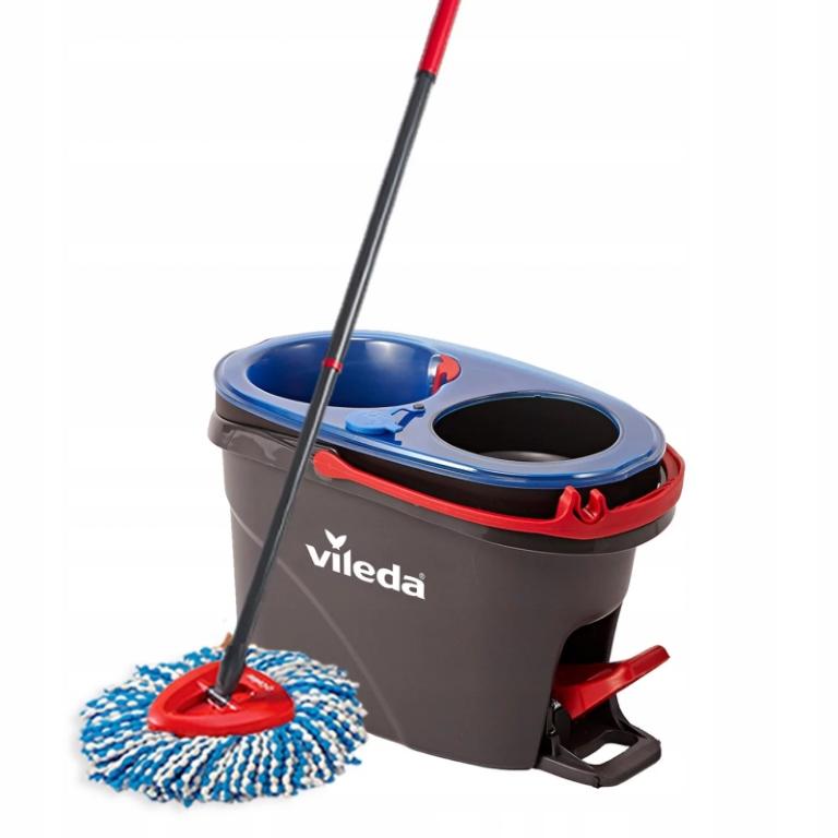 Vileda H2prO Spin Mop Set with Bucket, Dirty & Clean Water Container