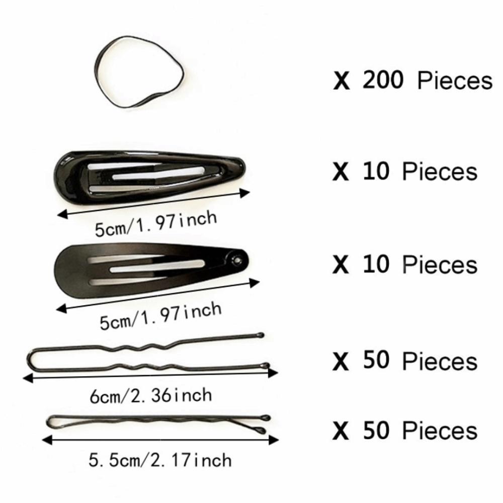 Curly Wavy Hair Nets Scrunchie Set Black Hair Styling Accessories Hairstyle Hairpins Kit Wedding