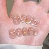Hand-painted cat eye short pure handmade wear-in nail, high-end brightening boutique nail fake nail patches