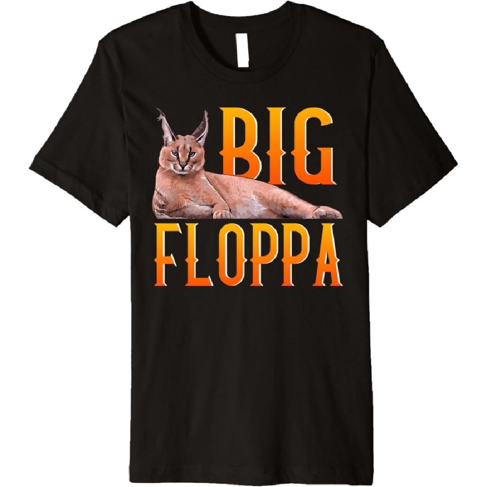 

Big Floppa Meme Cute Caracal Cat Premium T-Shirt S