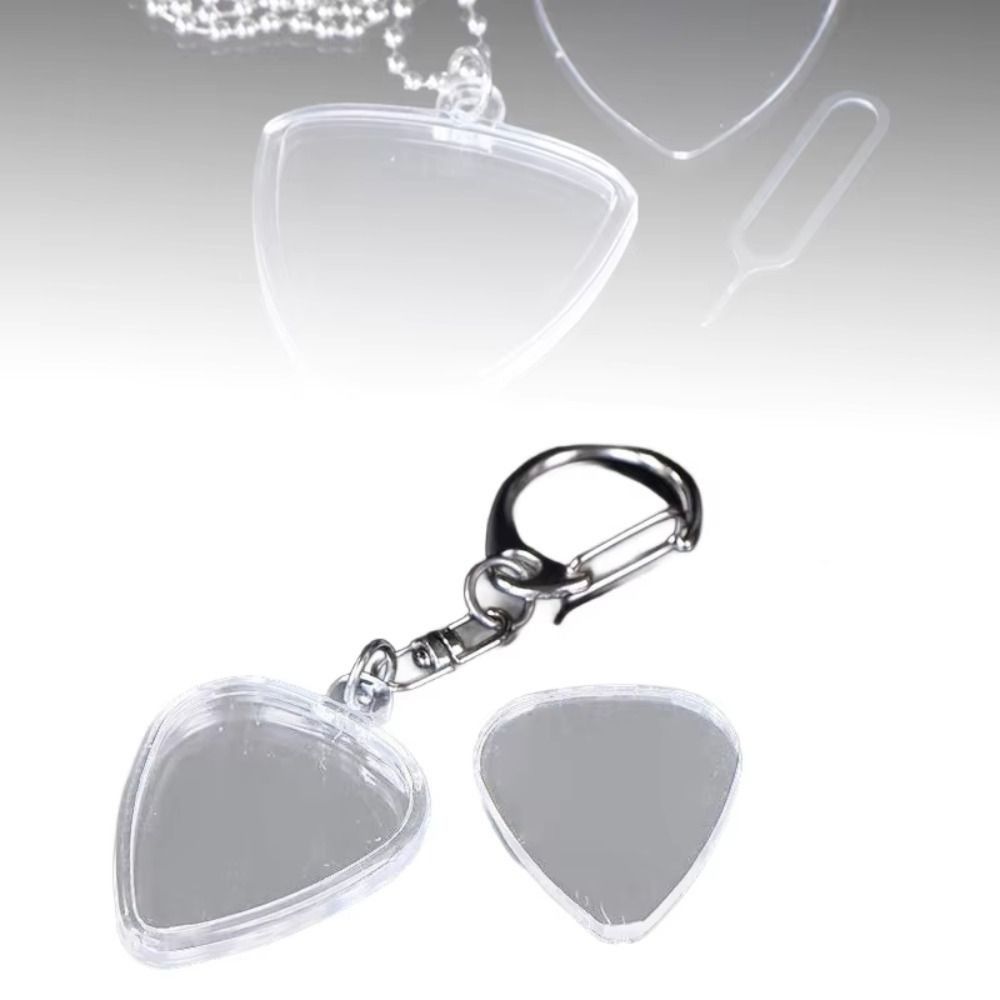 Heart Shaped Guitar Pick Collection Box Transparent Picks Size Case Guitar Pick Keyring Clear Holder Pick Organizer чистый