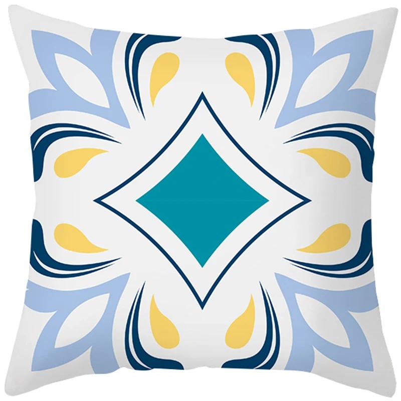 Peach Skin Hug Pillowcase Nordic Simple Color Pattern Sofa Cushion Cover Office Cushion Pillow Case To Customize