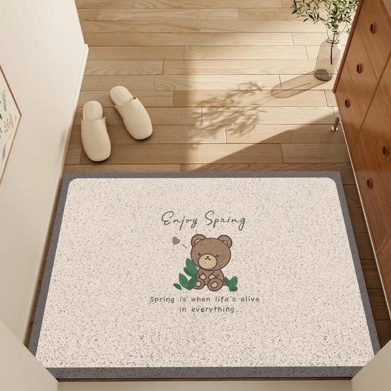 Cartoon Cat Series Mat Non-slip Easy To Clean Rug Wrinkle-Resistant Doormat Indoor Washroom Entrance Decorative Washable Carpet