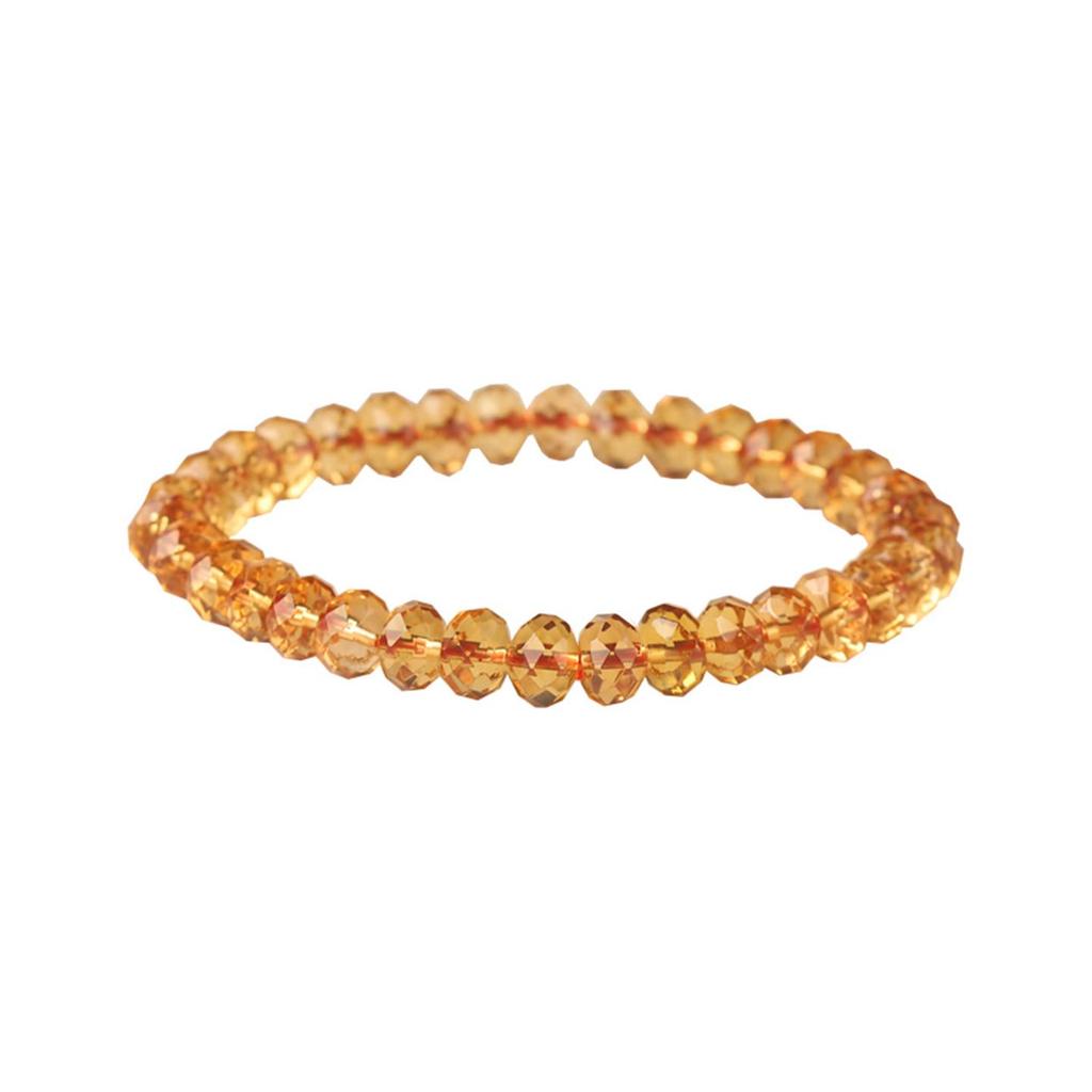 Elegant Yellow Crystal Wealth Abacus Bead Bracelet for Men and Women