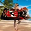 Ahly Football club Printed Microfiber Beach Towel, Soft And Absorbent, Quick-Dry, Ideal for Summer Travel, Beach Essential, Swimming Pool