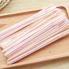 Creative Colorful Bendable Striped Soy Milk Plastic Straws