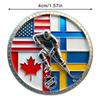 Hockey Four Nations Commemorative Coin Symbol Of Hockey Glory Encouragement Challenge Coins Hockey Game Fans Pocket Token Gift