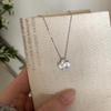 Elegant Korean S925 Sterling Silver Brushed Flower Clavicle Necklace for Women - Personalized, High-End INS Style Necklace