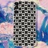 Black white Checkered Phone Case For Samsung S30,S25,S24,S23,S21,S22,S20,S10,5G,FE,lite,PIus,Ultra Transparent Cover