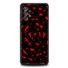 Black Red Ripple Art Phone Case for Samsung Galaxy A55 A35 A17 A07 A15 A13 A25 A51 A71 A72 A73 A32 A52 A52S A41 Soft TPU Shell