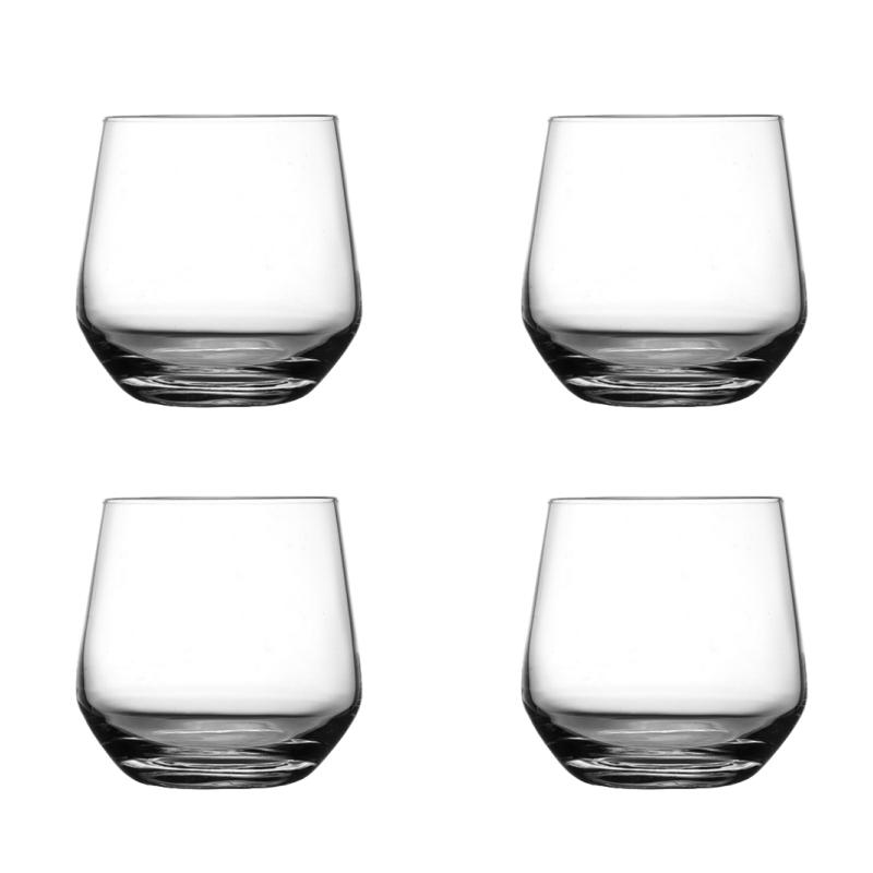 4pcs Crystal Water Cup, Highball Glass, Transparent Glass Cup, Beer, Juice, Mojito, Kitchen and Bar Cocktail Glass Cup, Gift 301-400ml