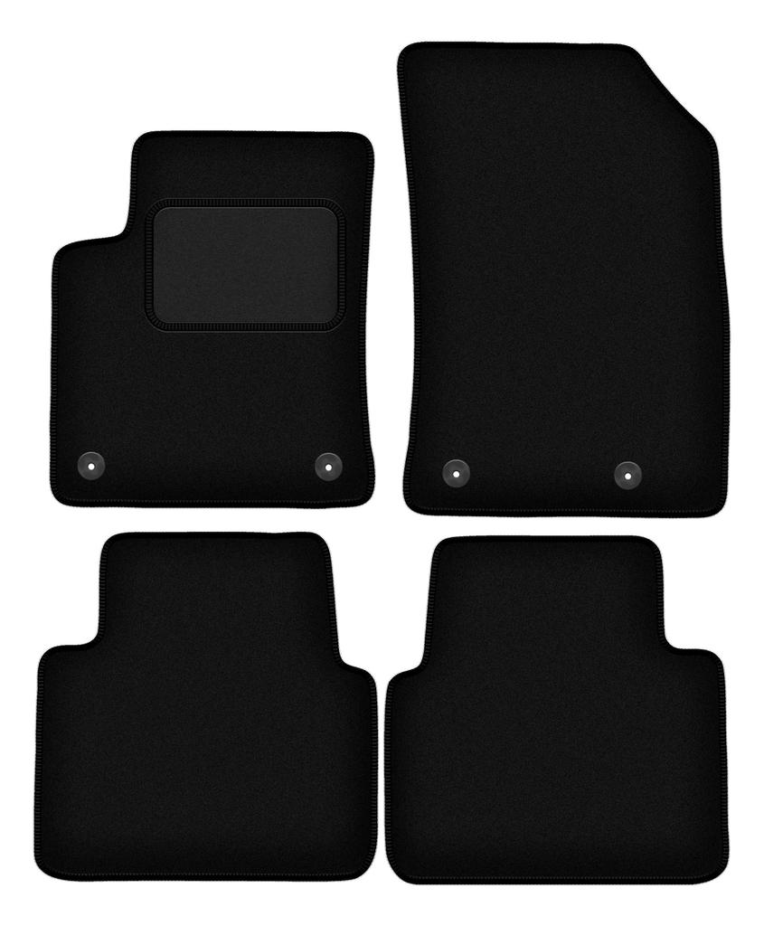 Black velour floor mats for: Citroen C3 Aircross II crossover (2017-)