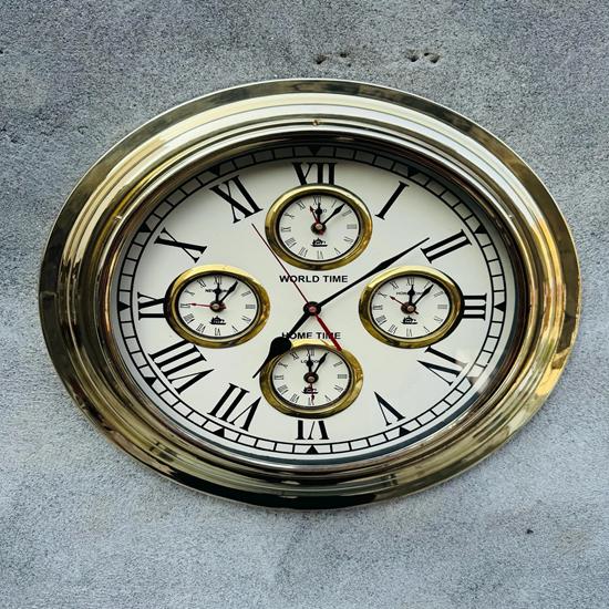 

Морские Настенные Часы Корабль Цельная Латунь Мировое Время 40,64 см Морской Декор для Дома Офиса Комнаты Свадебный Юбилей День Рождения Рождественский Подарок
