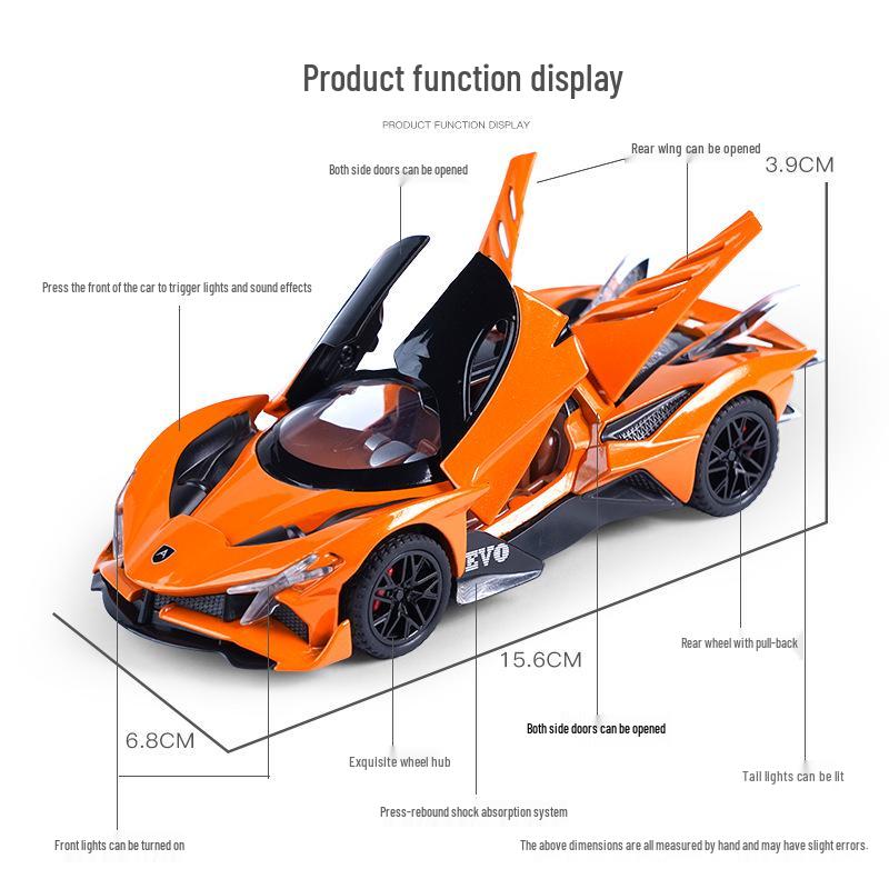 Apollo Sports Car 1:32 Alloy Model - Sun God Collection for Kids