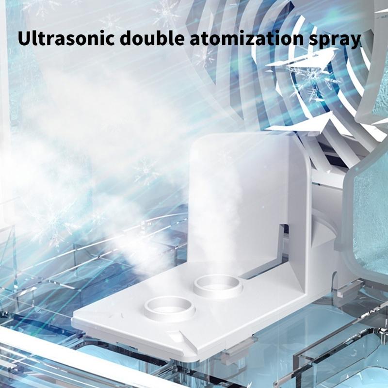 3 Speeds Miniature Air Conditioner USB Powered Ice Box Coolers with Night Light Practical Desktop Cooling System