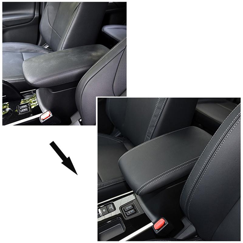 Breathable Ultra-fiber Leather Car Armrest Cover For Mitsubishi Outlander 2013-2018 Skin-Friendly Fabric & Quick Installation