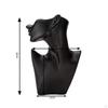 Jewelry Display Bust Smooth HalfFace Mannequin Solid for Photography Black
