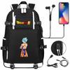 Vegeta Sun Wukong Dragon Ball Ultra USB Headphones Teen Student School Bag Men's and Women's Leisure Travel Backpack