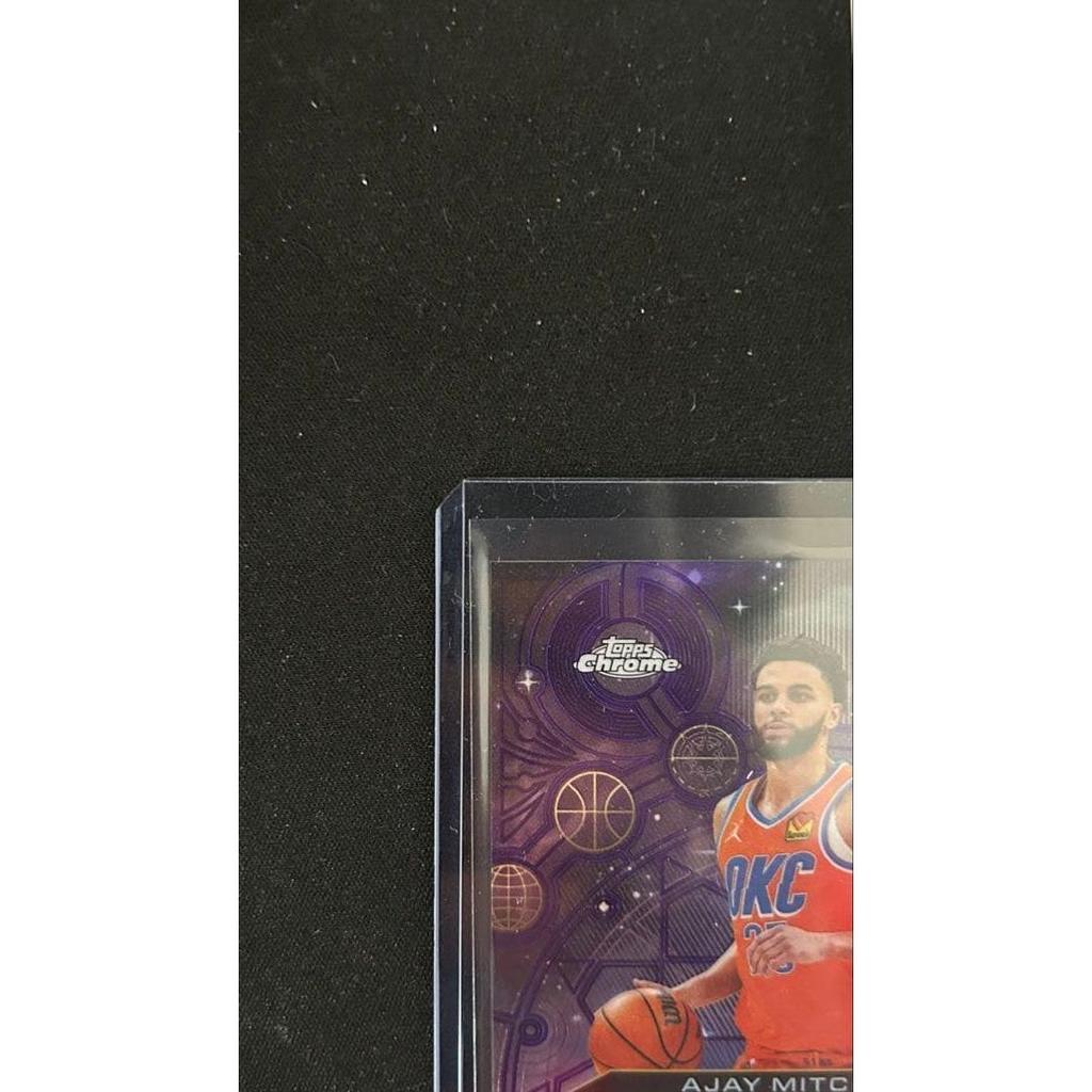 Used Topps Chrome Autograph Card Ajay Mitchell 57/75
