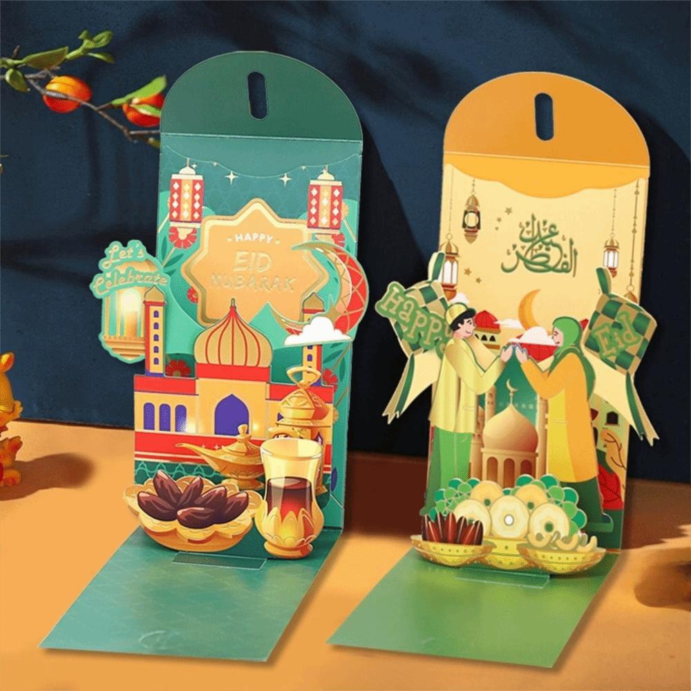 Moon Castle 3D Redness Envelopes Paper New Year Red Envelopes Stylish Money Packet Children