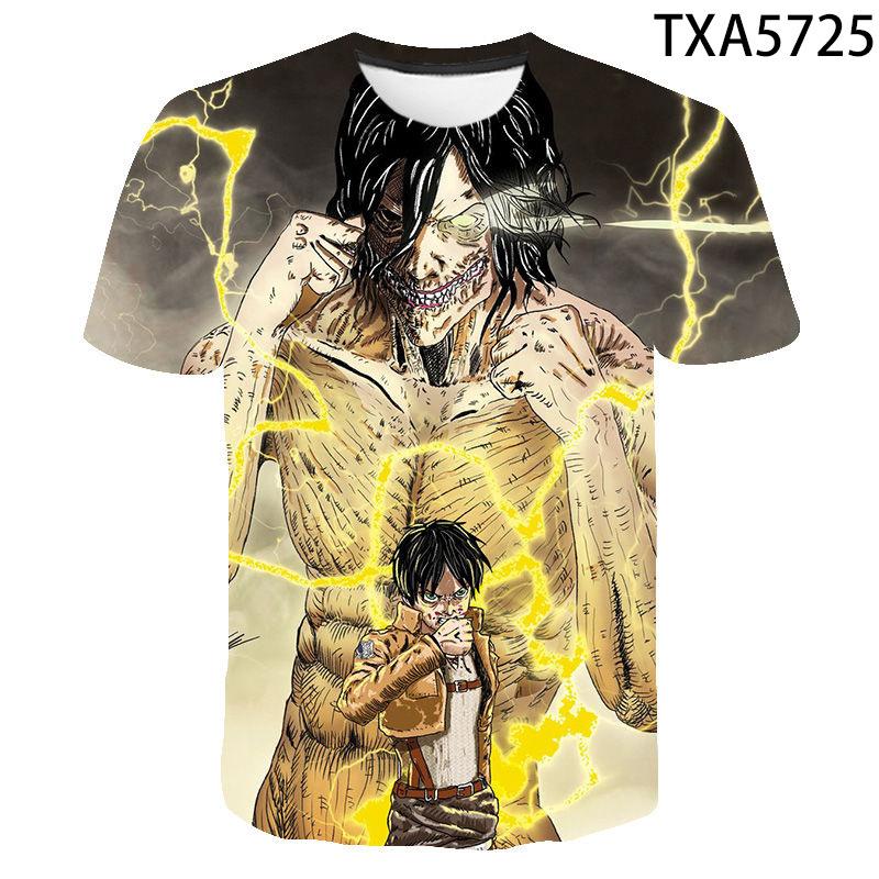 Attack On Titan Levi Ackerman 3D Print T-Shirt, High Quality Polyester Short Sleeve, Fashion Streetwear Casual Daily Wear