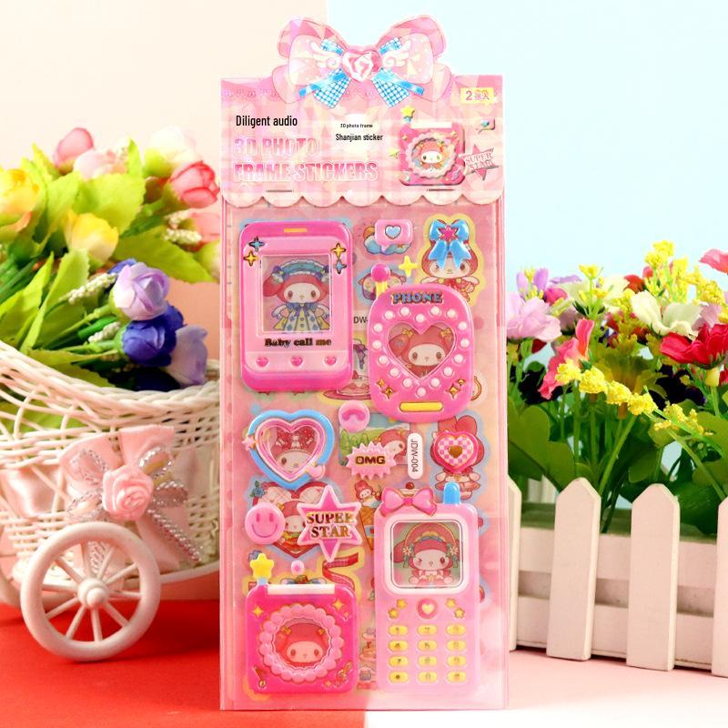 

Двухслойные 3D наклейки: Капибара, Лаббуб, Клубничный медведь, Куроми, Моя мелодия