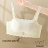 Adjustable Lace Push-Up Bandeau Bra for Small Busts - Wire-Free, Breathable, Anti-Exposure, Sexy Side Support Women's Underwear.