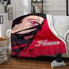 Custom Name Owl Warrior'S Might Party Blanket For Couch Bed Plush Cozy Fuzzy Blanket Super Soft Warm Blankets For Fall And Winter 0916302