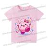 Kirby Tričko s krátkým rukávem Kluci Dívky Topy Oblečení Kreslené Bavlněné Tričko Roztomilé Anime Ležérní Oblečení Tričko Móda Y2K Tričko Dárek