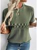 2026 European & American Women's Summer Casual Solid Color Round Neck Short Sleeve Loose T-shirt