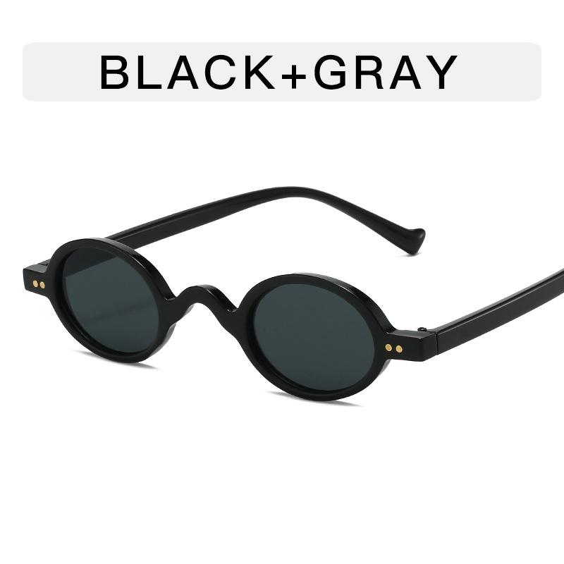 New Stylish Men's Sunglasses Oval Shape Anti-reflective Sun Glasses for Women European American Punk Sun Glass for Woman