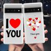 For Google Pixel 10 Pro 10A Phone Case Pixel 9 Pro XL Pixel 8 Pro 9A 8A 7A 7 6A 6 Pro Soft TPU Cover I Love You Pink Heart