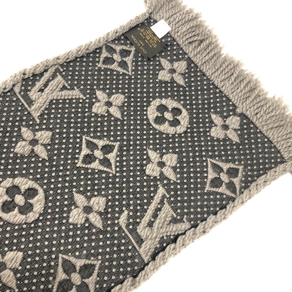 Louis Vuitton M72242 Echarpes Logo Mania Scarf Wool Verone Gray