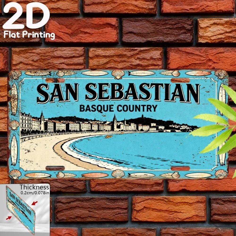 Metal Wall Art Decor, Tin Sign Decorative Painting 20x30cm