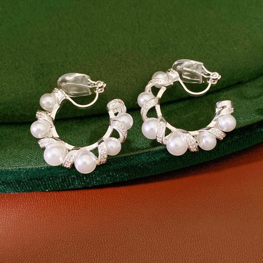 Real Gold-Plated Pearl Ear Cuff: Simple, Fashionable, Luxurious, Lightweight Earrings for Women