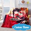 Custom Name Anya Sweet Fan Family Blanket Bed Sofa Blanket Flannel Blanket for Camping, Hiking, Picnic Essentials,gift for Fan Family