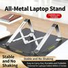 Foldable Computer Risers, Metal Notebook Support with AntiSlip Silicone Pad for Computer Notebook Tablets