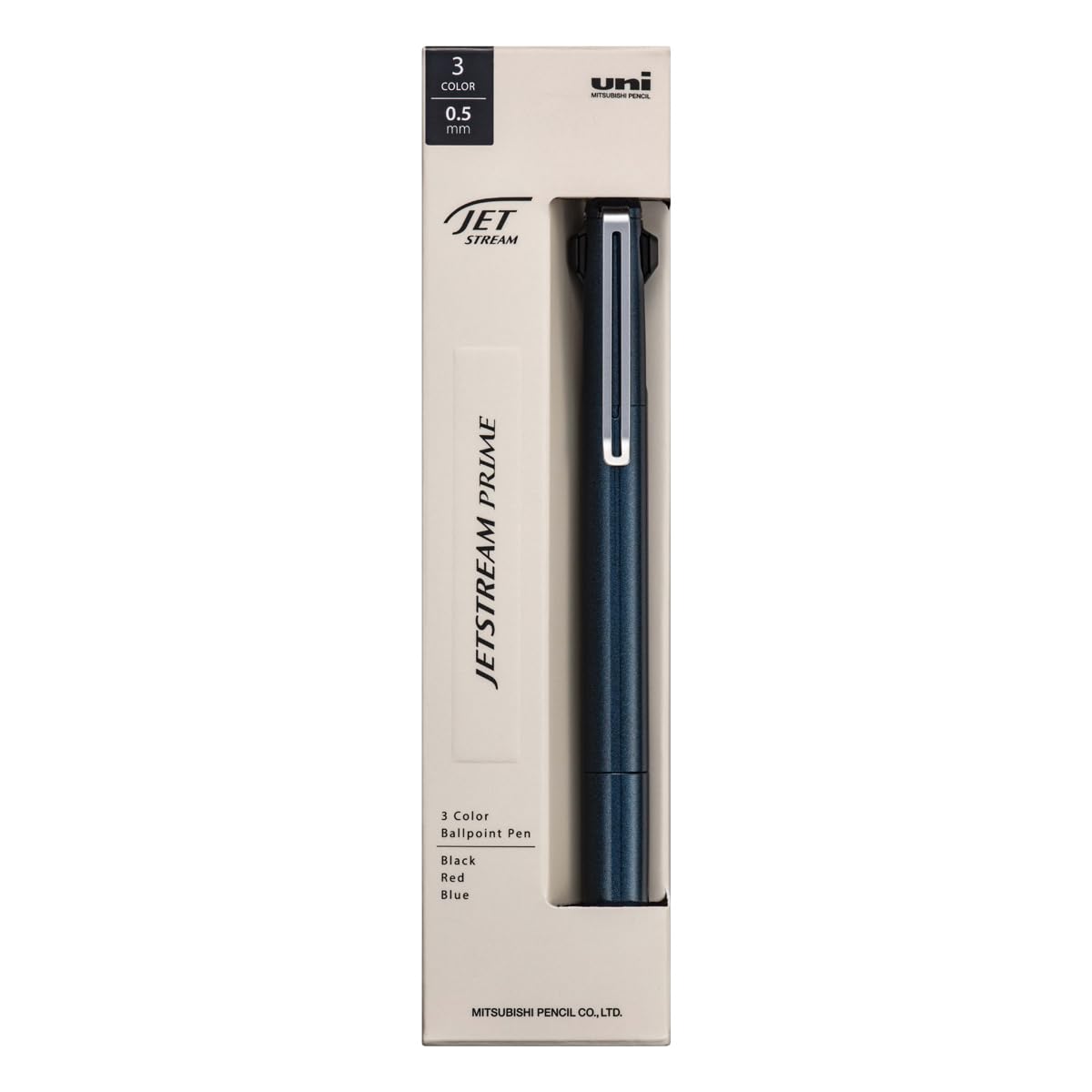 Шариковая ручка Mitsubishi Pencil Jetstream Prime темно-синяя 3-цветная 0.5 SXE3350005D.9