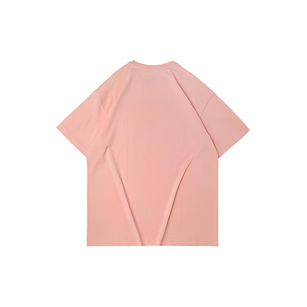 Li Ning T Shirts Men's Orange Pink Crew Neck Moderate Straight Fit AHSQ091-2