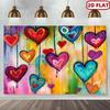 2D Watercolor Hearts Background for Birthday Photoshoot
