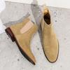 Large Size Velvet Chelsea British Casual High Top Leather Shoes Short Boots Martin Boots